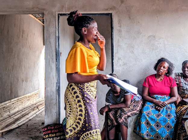 Agness Kahale trains other health providers in Zambia