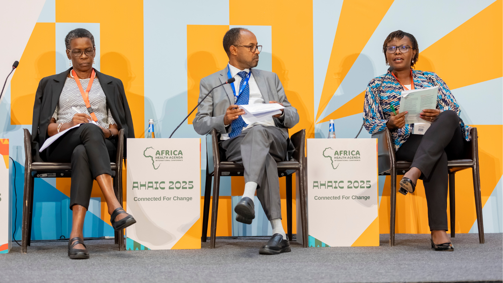 PATH’s Rachel Ndirangu (right) during a panel discussion on the effectiveness of current strategies in addressing zero-dose children in Africa. Photo: AHAIC.